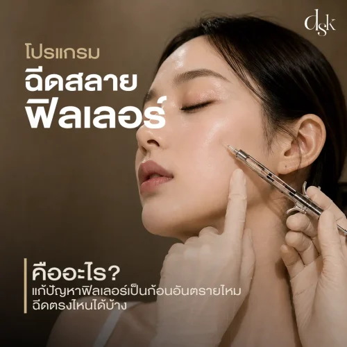 โปรแกรมฉีดสลายฟิลเลอร์คืออะไร? แก้ปัญหาฟิลเลอร์เป็นก้อนอันตรายไหม ฉีดตรงไหนได้บ้าง