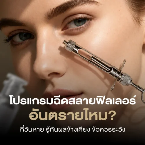 โปรแกรมฉีดสลายฟิลเลอร์ อันตรายไหม? กี่วันหาย รู้ทันผลข้างเคียง ข้อควรระวัง