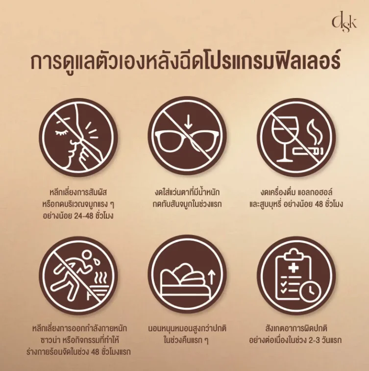 การดูแลตัวเองหลังฉีดโปรแกรมฟิลเลอร์จมูกให้คงสภาพสวยงาม