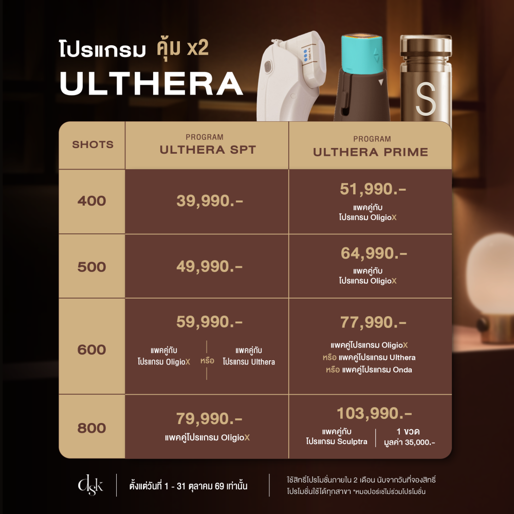 ulthera สุดคุ้ม ไม่มี shot